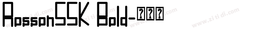 RossonSSK Bold字体转换